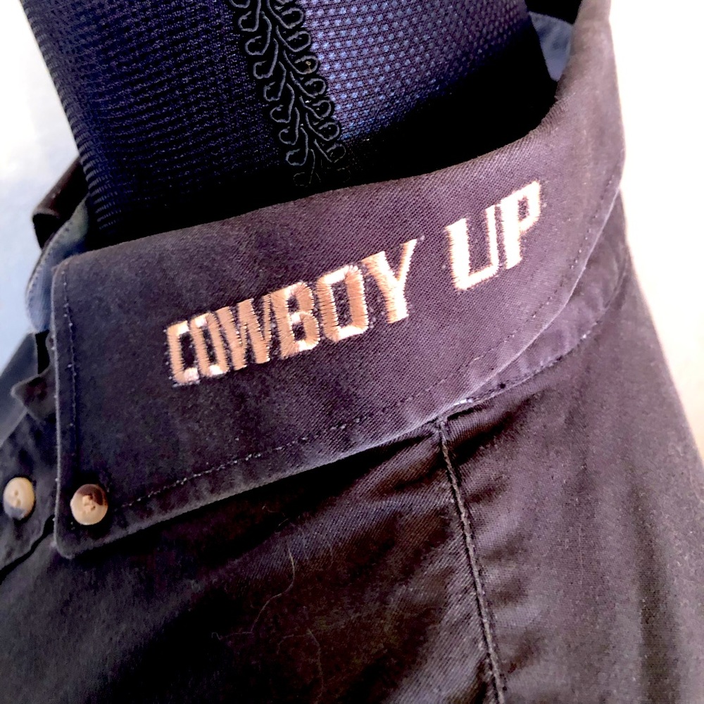 Mens Cowboy Up rodeo shirt